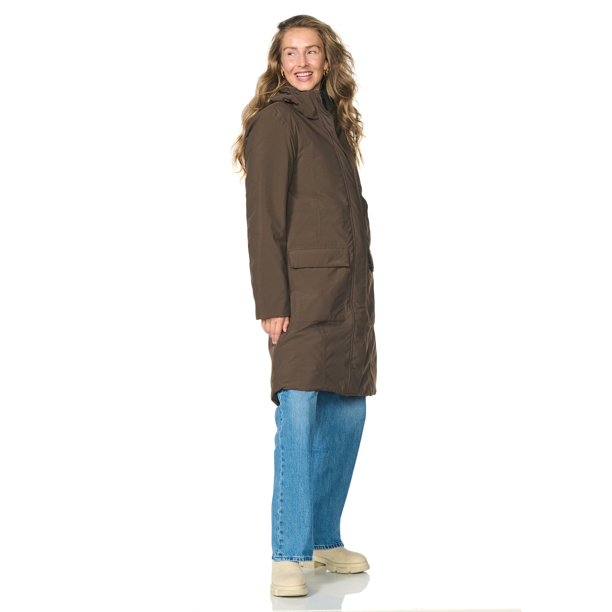 Winterparka Aspen donkerbruin Happy Rainy Days