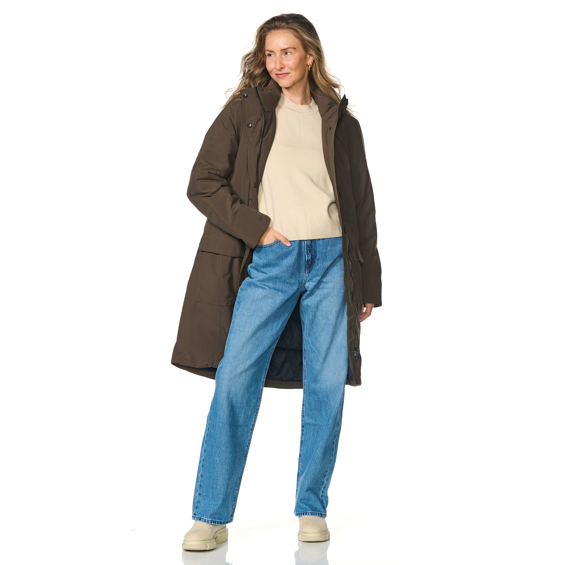 Winterparka Aspen donkerbruin Happy Rainy Days