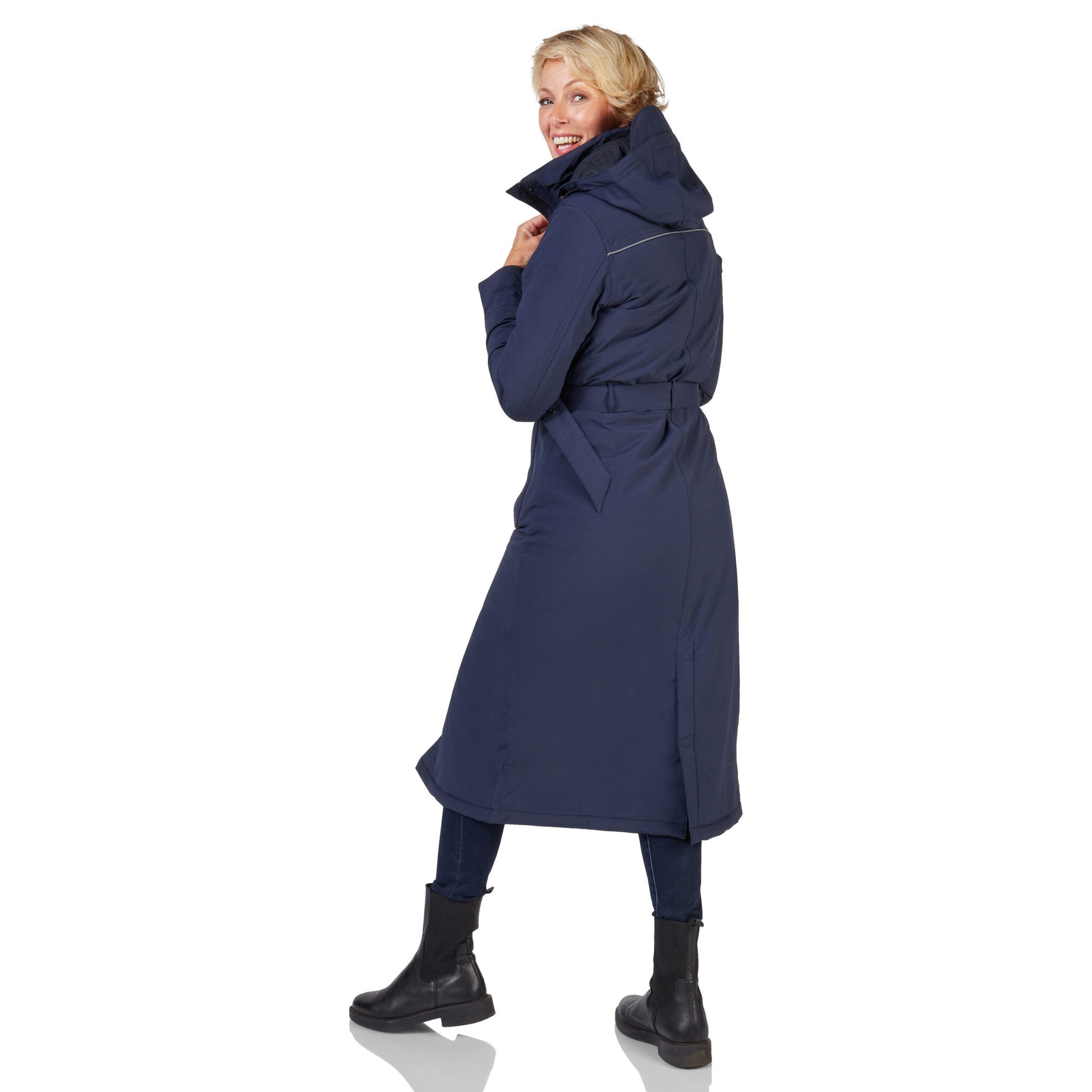Winterjas Toronto donkerblauw happy rainy days