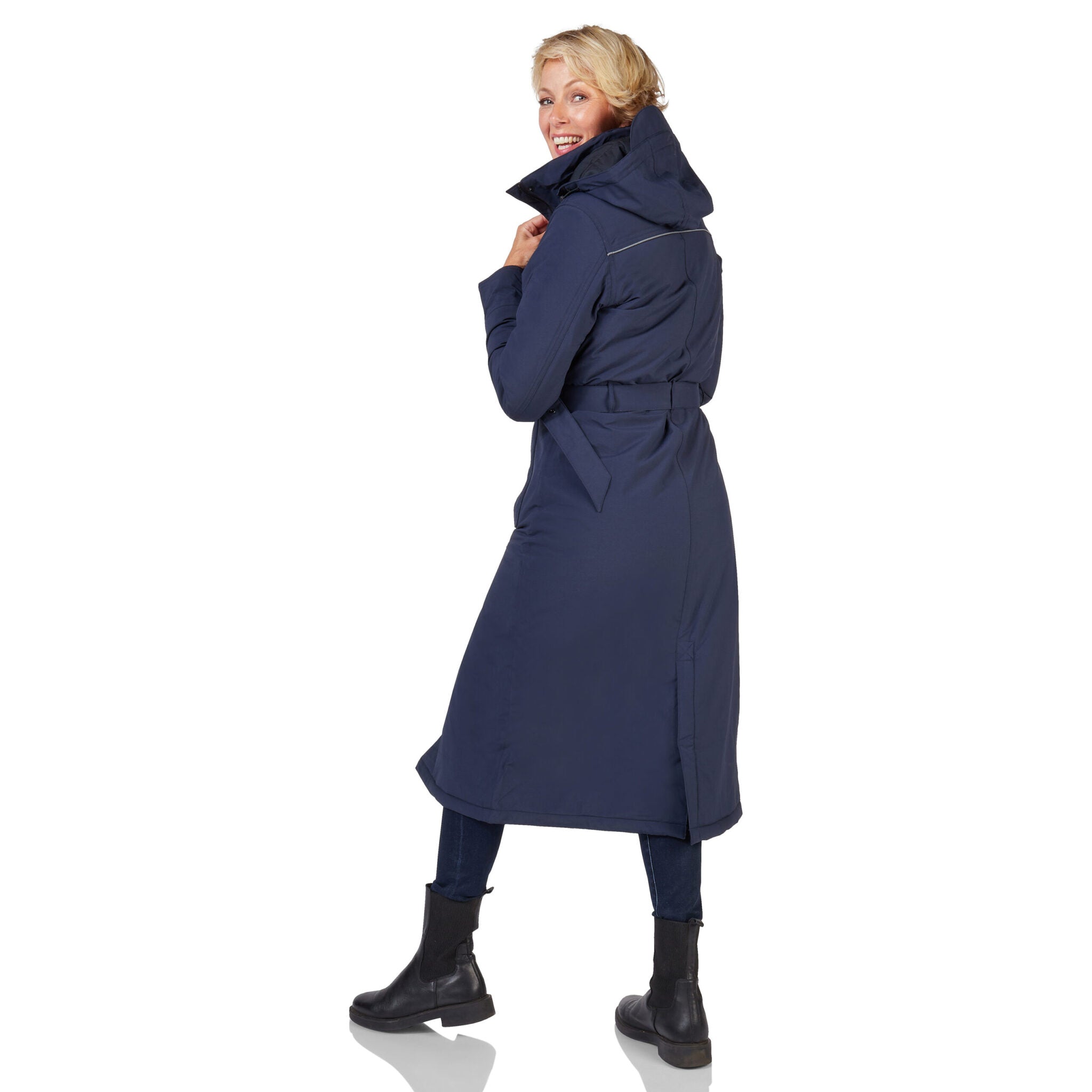 Winterjas Toronto donkerblauw happy rainy days