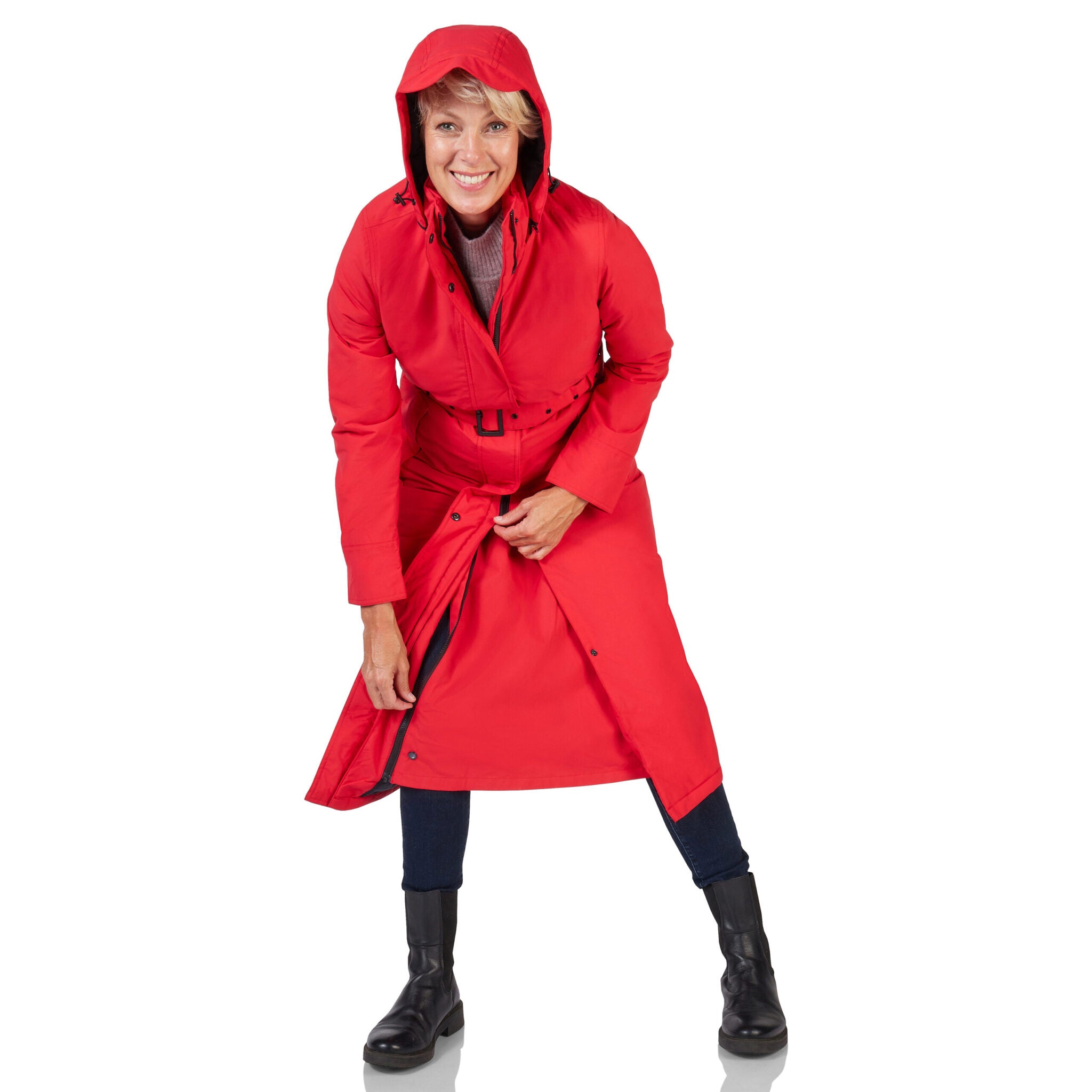 Winterjas Toronto rood happy rainy days