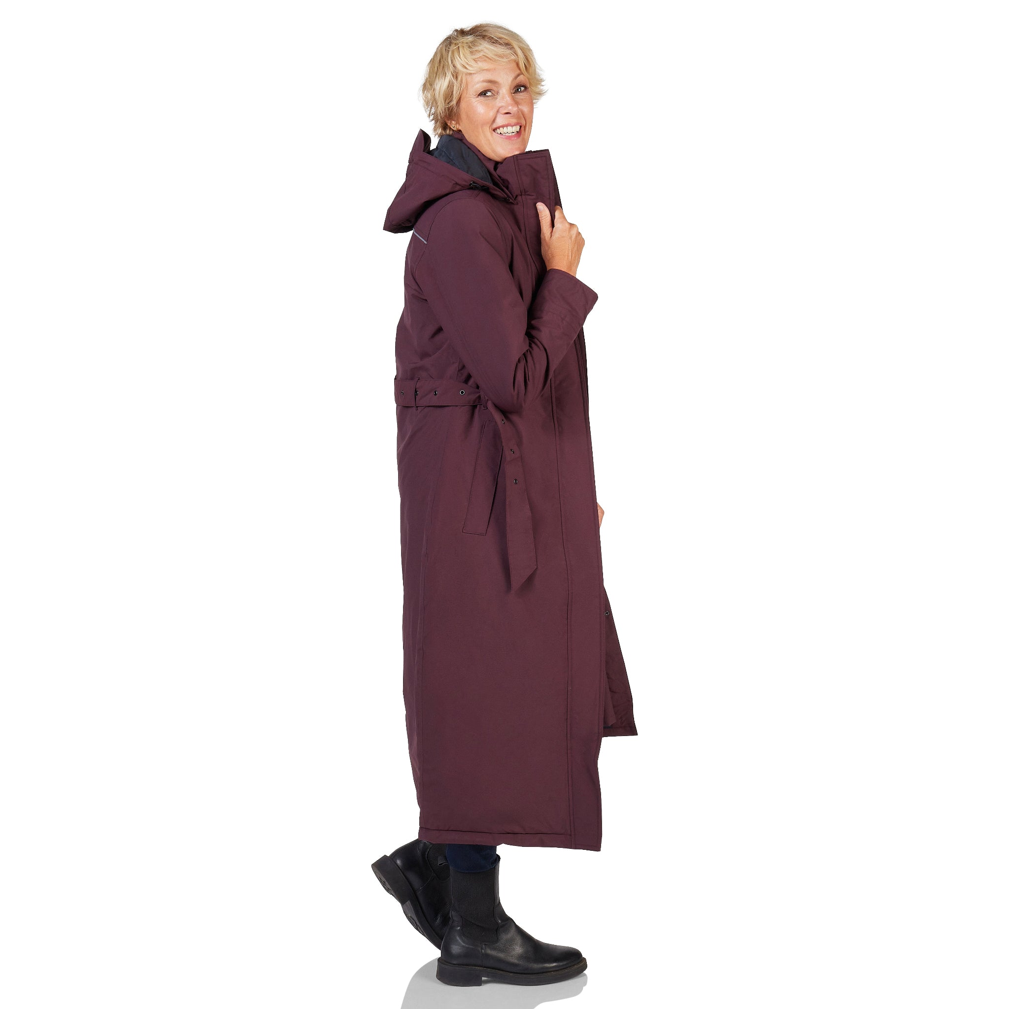 Winterjas Toronto burgandy happy rainy days