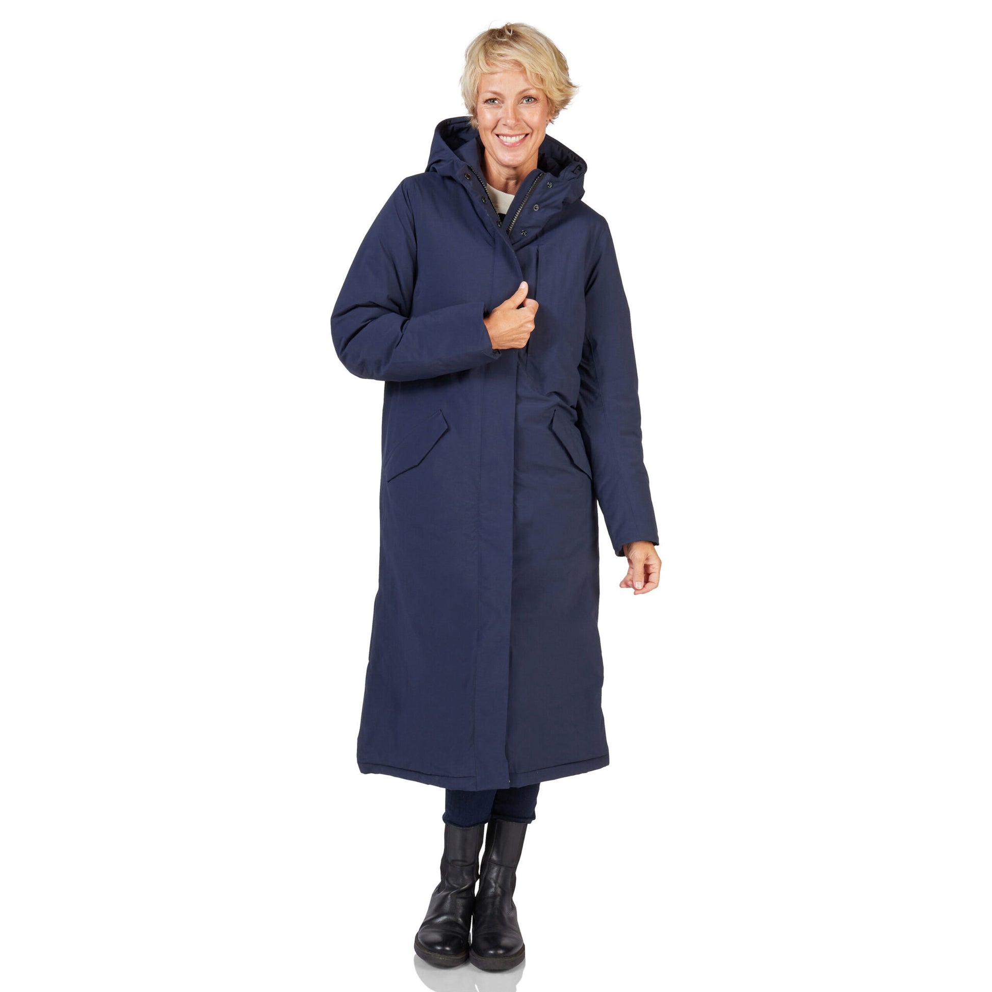 Winterjas Vancouver donkerblauw happy rainy days