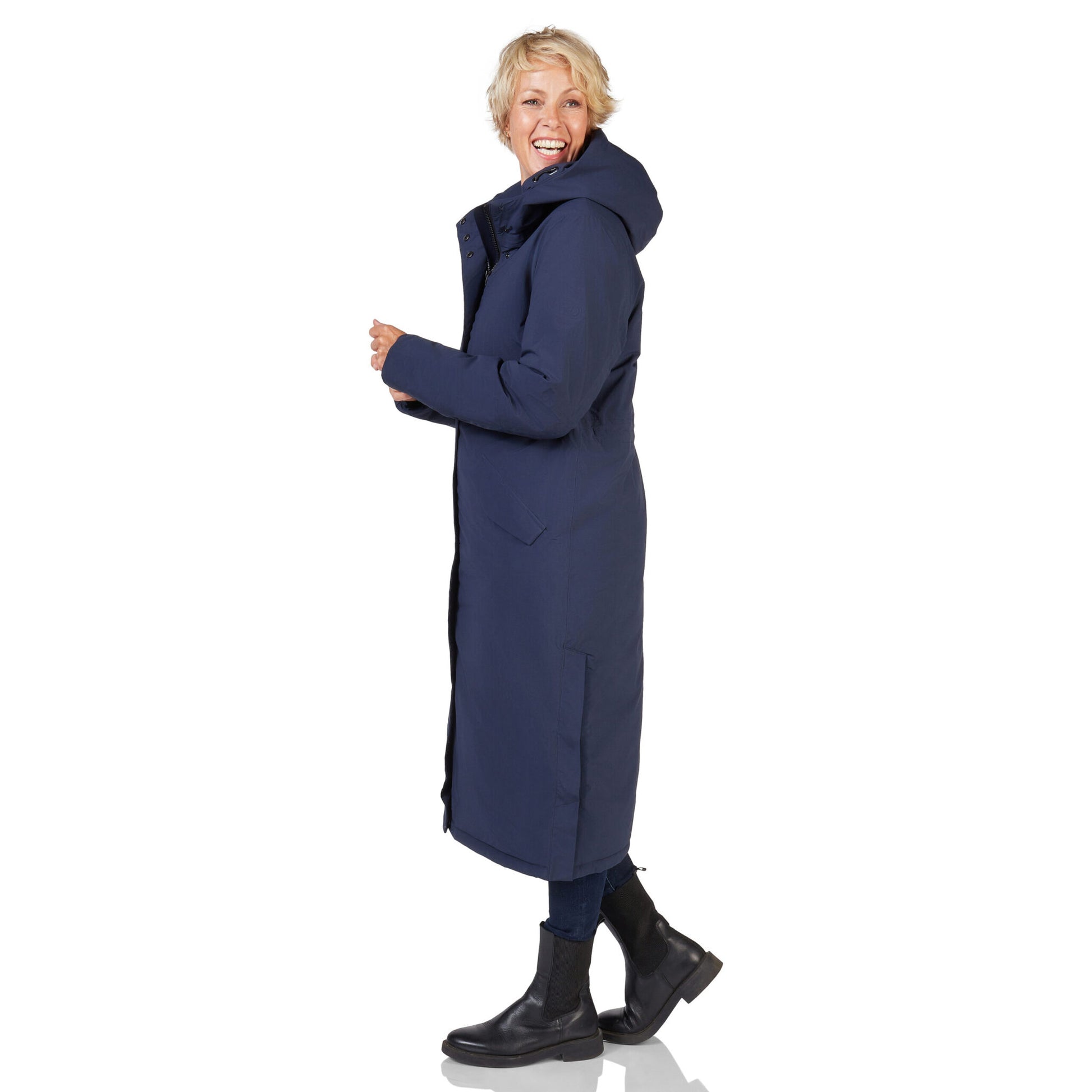 Winterjas Vancouver donkerblauw happy rainy days