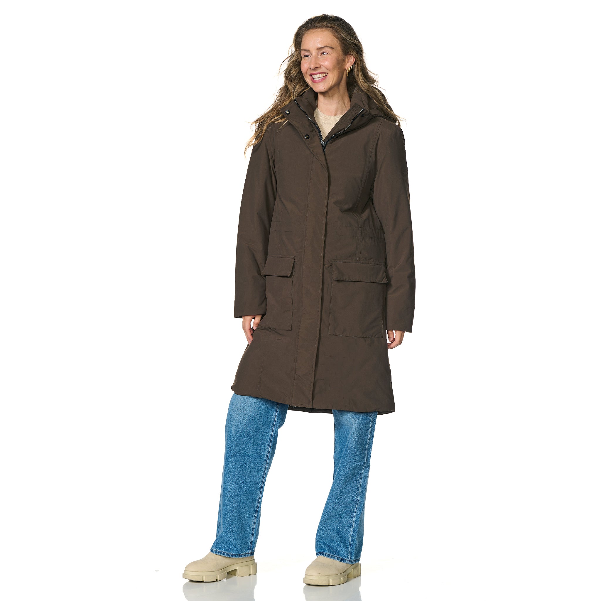 Winterparka Aspen donkerbruin Happy Rainy Days 