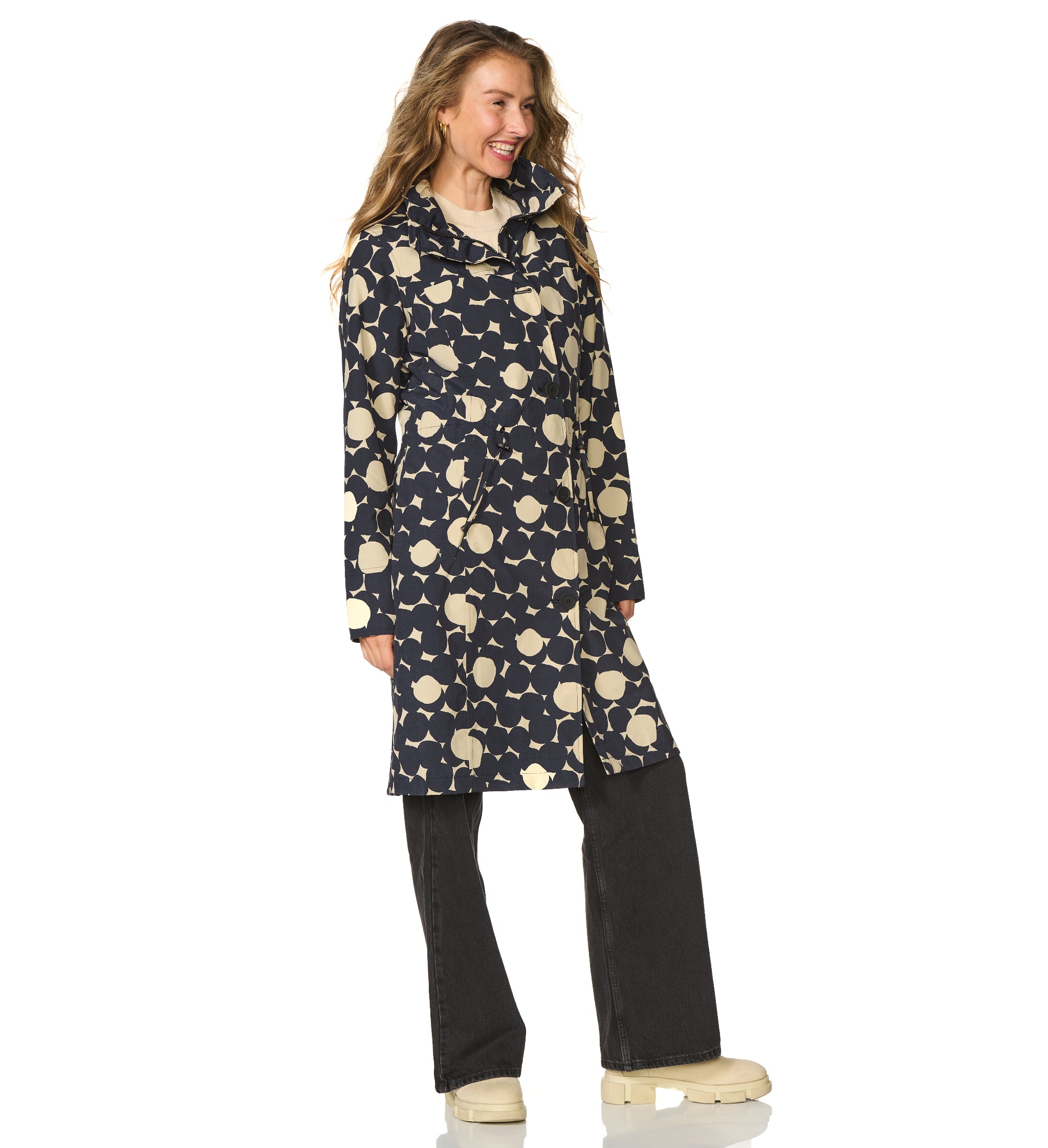 Regenjas Porto print sand Happy Rainy Days 