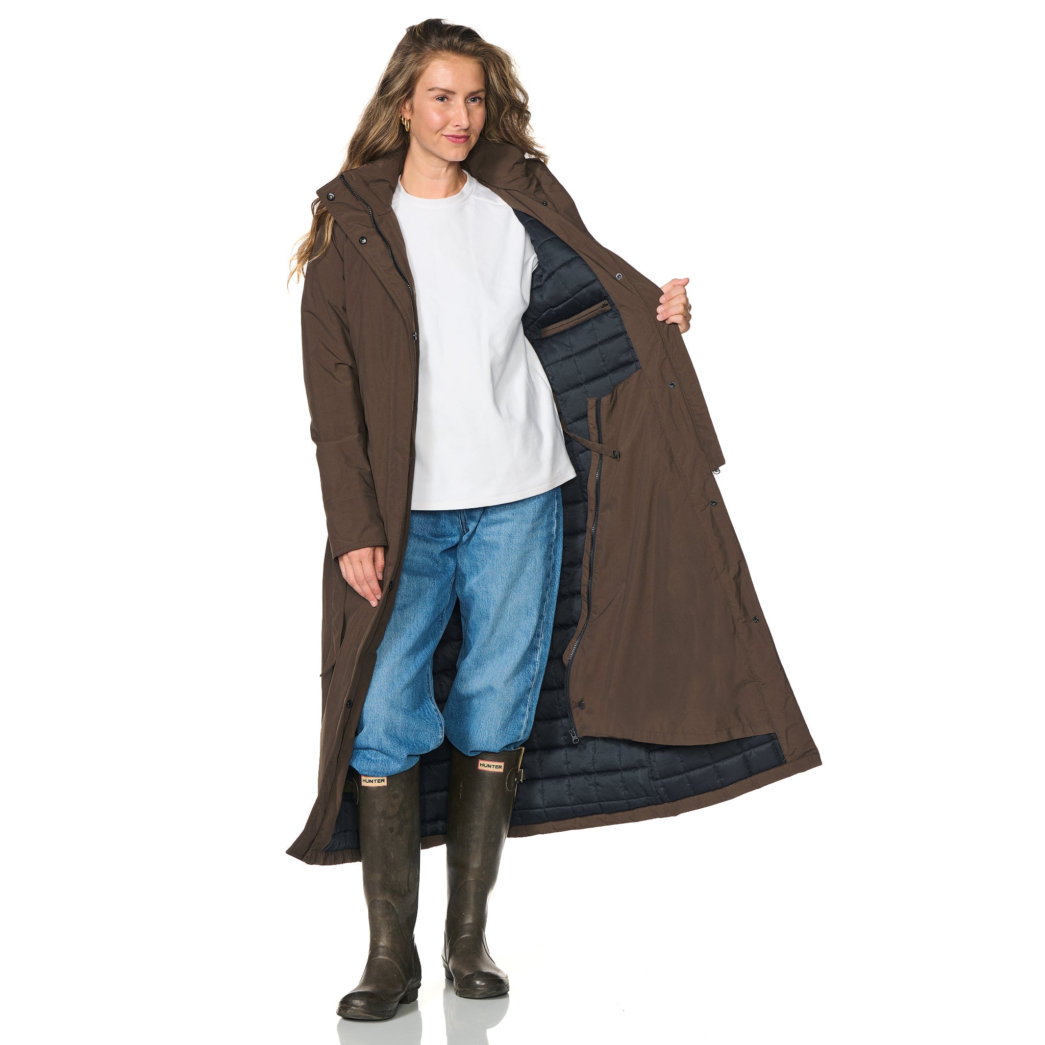 Winterjas Toronto donkerbruin happy rainy days