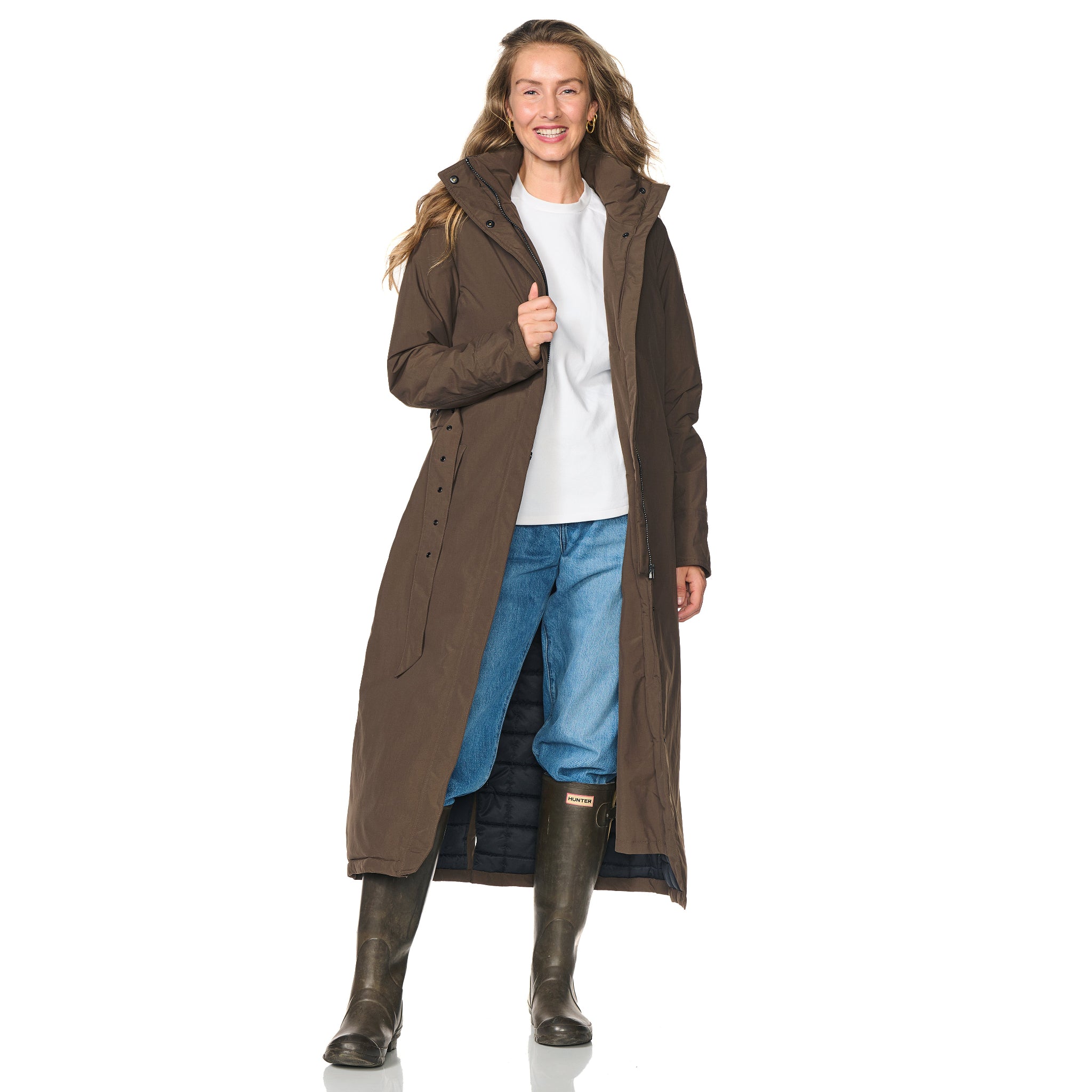 Winterjas Toronto donkerbruin happy rainy days