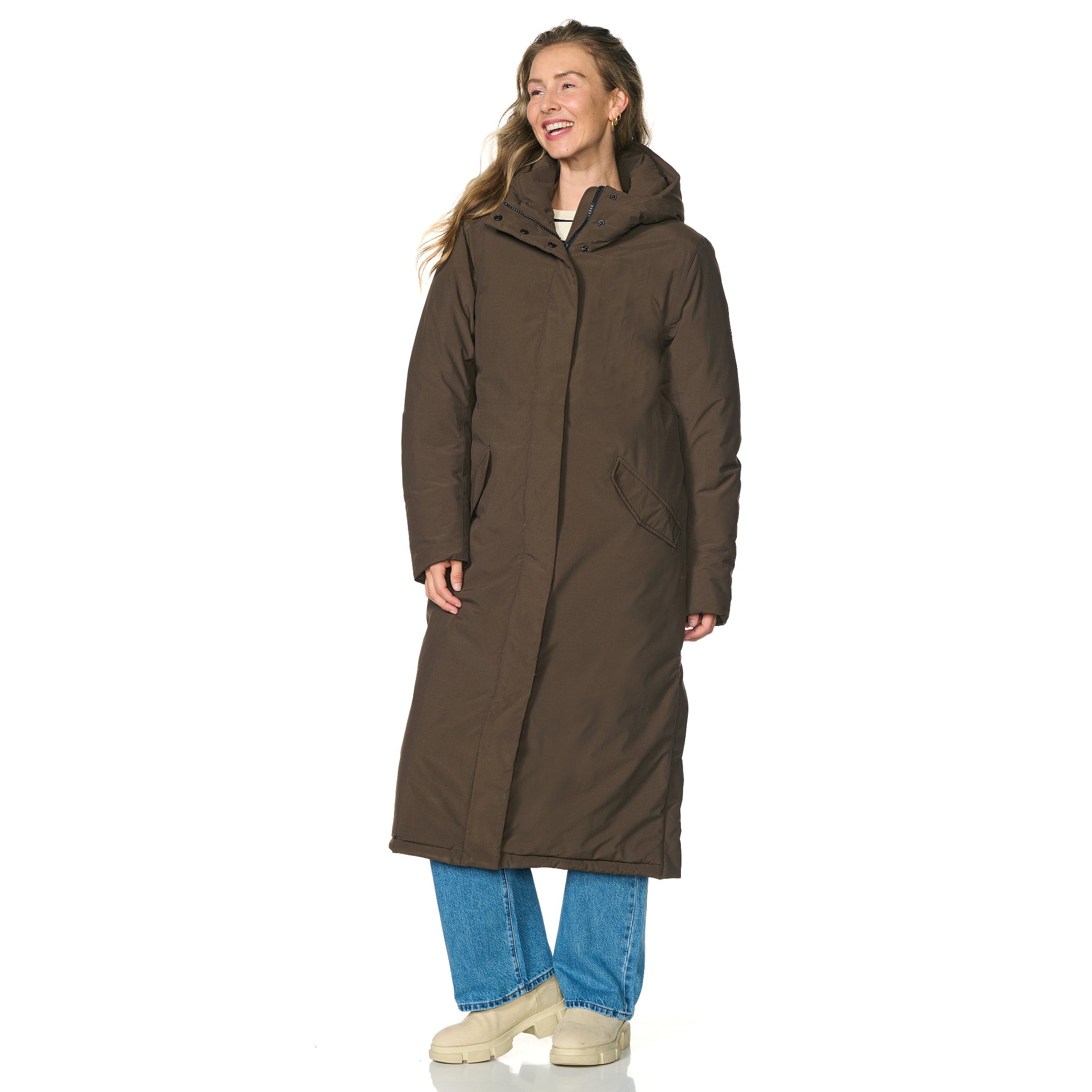 Winterjas Vancouver donkerbruin happy rainy days