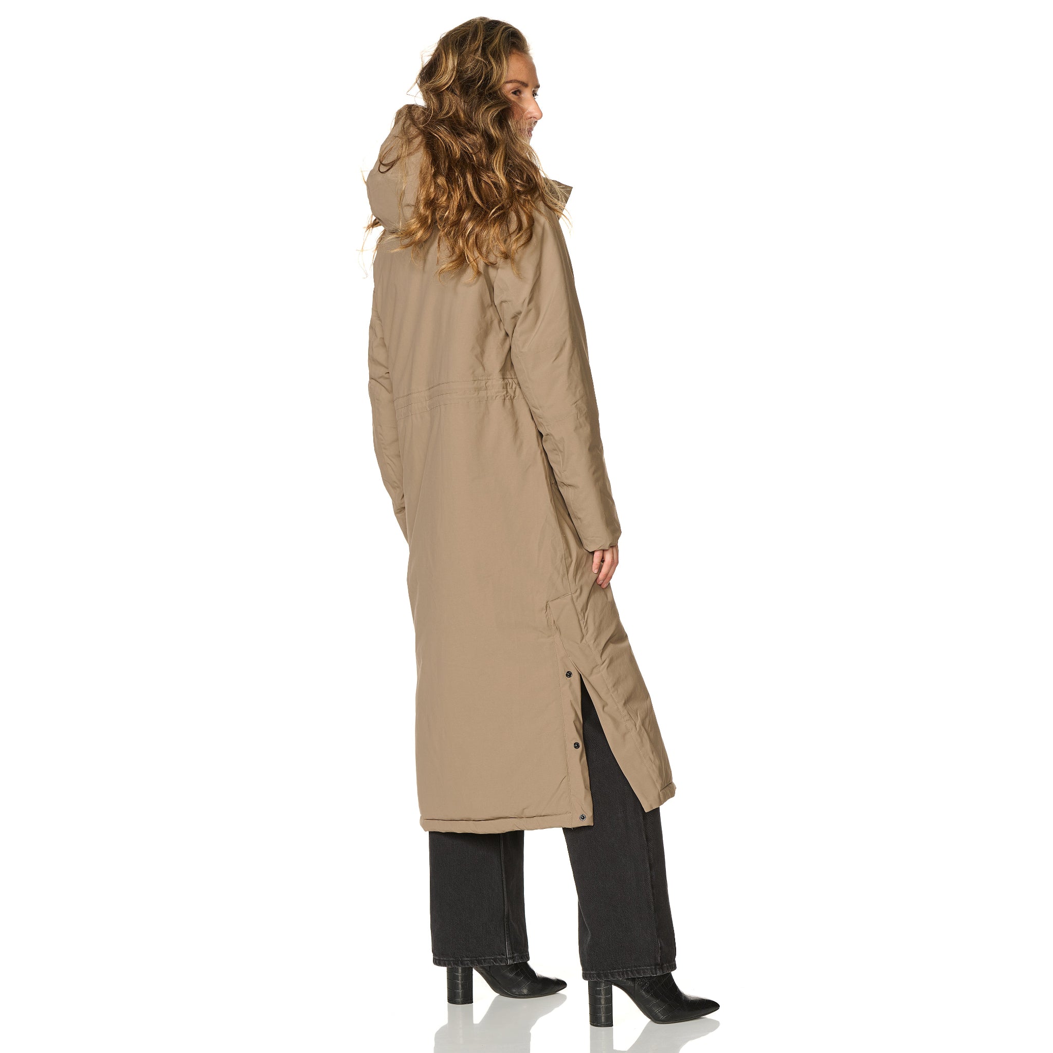 Winterjas Vancouver taupe happy rainy days